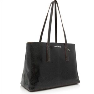Miu Miu Craquele Shopping Tote
